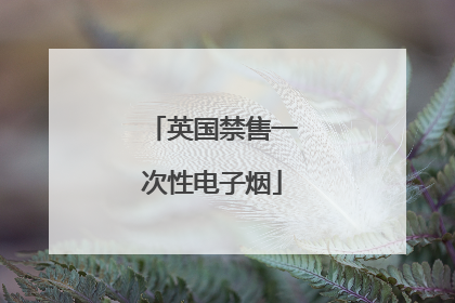 英国禁售一次性电子烟