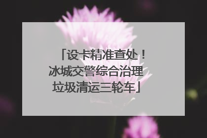 设卡精准查处！冰城交警综合治理垃圾清运三轮车