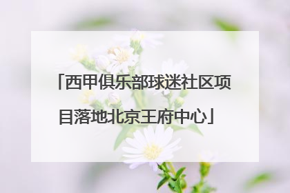 西甲俱乐部球迷社区项目落地北京王府中心