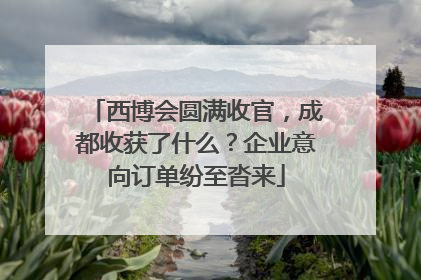 西博会圆满收官，成都收获了什么？企业意向订单纷至沓来