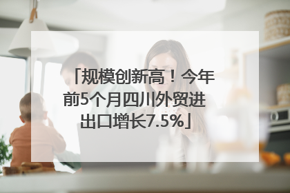 规模创新高！今年前5个月四川外贸进出口增长7.5%