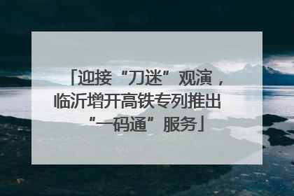 迎接“刀迷”观演，临沂增开高铁专列推出“一码通”服务