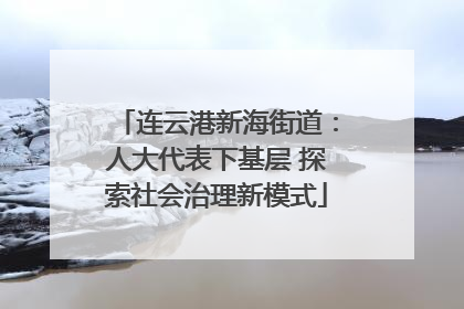 连云港新海街道：人大代表下基层 探索社会治理新模式