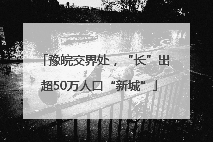 豫皖交界处，“长”出超50万人口“新城”