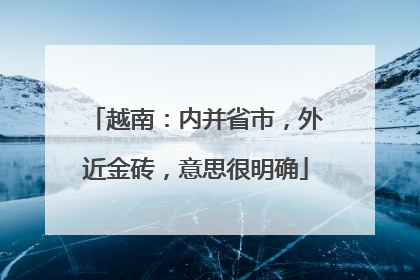 越南：内并省市，外近金砖，意思很明确