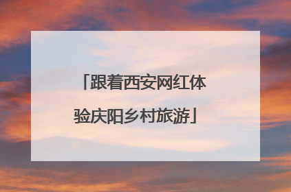 跟着西安网红体验庆阳乡村旅游