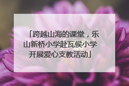 跨越山海的课堂，乐山新桥小学赴瓦侯小学开展爱心支教活动