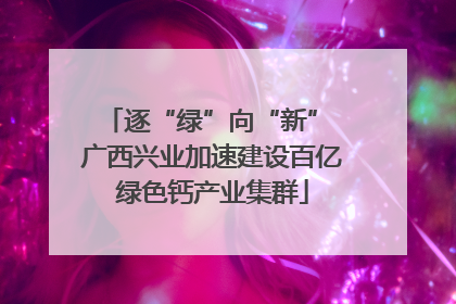逐“绿”向“新” 广西兴业加速建设百亿绿色钙产业集群