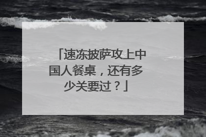 速冻披萨攻上中国人餐桌，还有多少关要过？