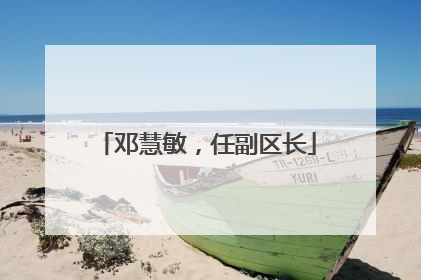 邓慧敏，任副区长