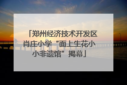 郑州经济技术开发区肖庄小学“面上生花小小非遗馆”揭幕