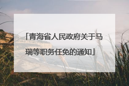 青海省人民政府关于马瑞等职务任免的通知