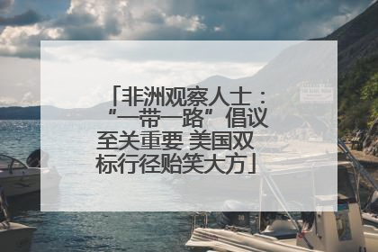 非洲观察人士：“一带一路”倡议至关重要 美国双标行径贻笑大方