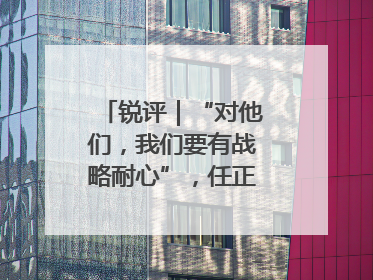 锐评｜“对他们，我们要有战略耐心”，任正非给谁提了醒