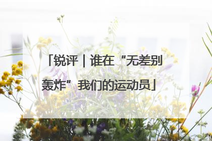 锐评｜谁在“无差别轰炸”我们的运动员
