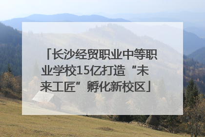 长沙经贸职业中等职业学校15亿打造“未来工匠”孵化新校区