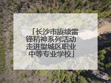 长沙市赓续雷锋精神系列活动走进望城区职业中等专业学校