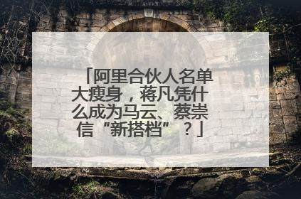 阿里合伙人名单大瘦身，蒋凡凭什么成为马云、蔡崇信“新搭档”？