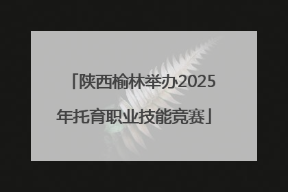 陕西榆林举办2025年托育职业技能竞赛