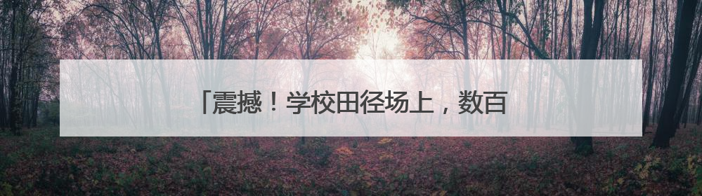 震撼！学校田径场上，数百人同吹口风琴共奏葫芦丝