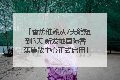 香蕉催熟从7天缩短到3天 新发地国际香蕉集散中心正式启用