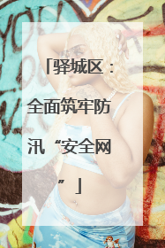 驿城区：全面筑牢防汛“安全网”