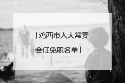 鸡西市人大常委会任免职名单