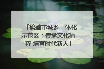 鹤壁市城乡一体化示范区：传承文化精粹 培育时代新人