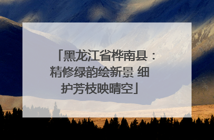黑龙江省桦南县：精修绿韵绘新景 细护芳枝映晴空