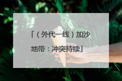 （外代一线）加沙地带：冲突持续