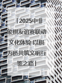 2025中非象棋友谊赛联动文化体验 以棋为桥共筑文明互鉴之路