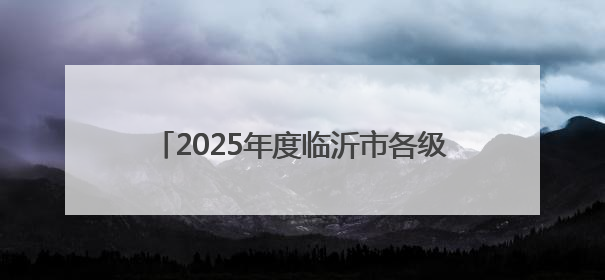 2025年度临沂市各级机关补充录用公务员公告