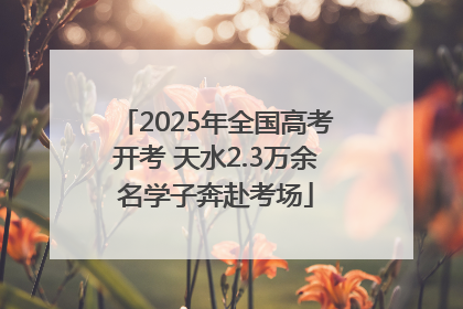 2025年全国高考开考 天水2.3万余名学子奔赴考场