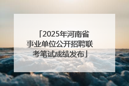 2025年河南省事业单位公开招聘联考笔试成绩发布