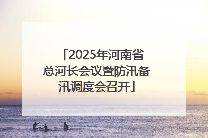 2025年河南省总河长会议暨防汛备汛调度会召开